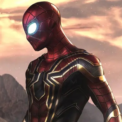 spiderman debout dans son costume